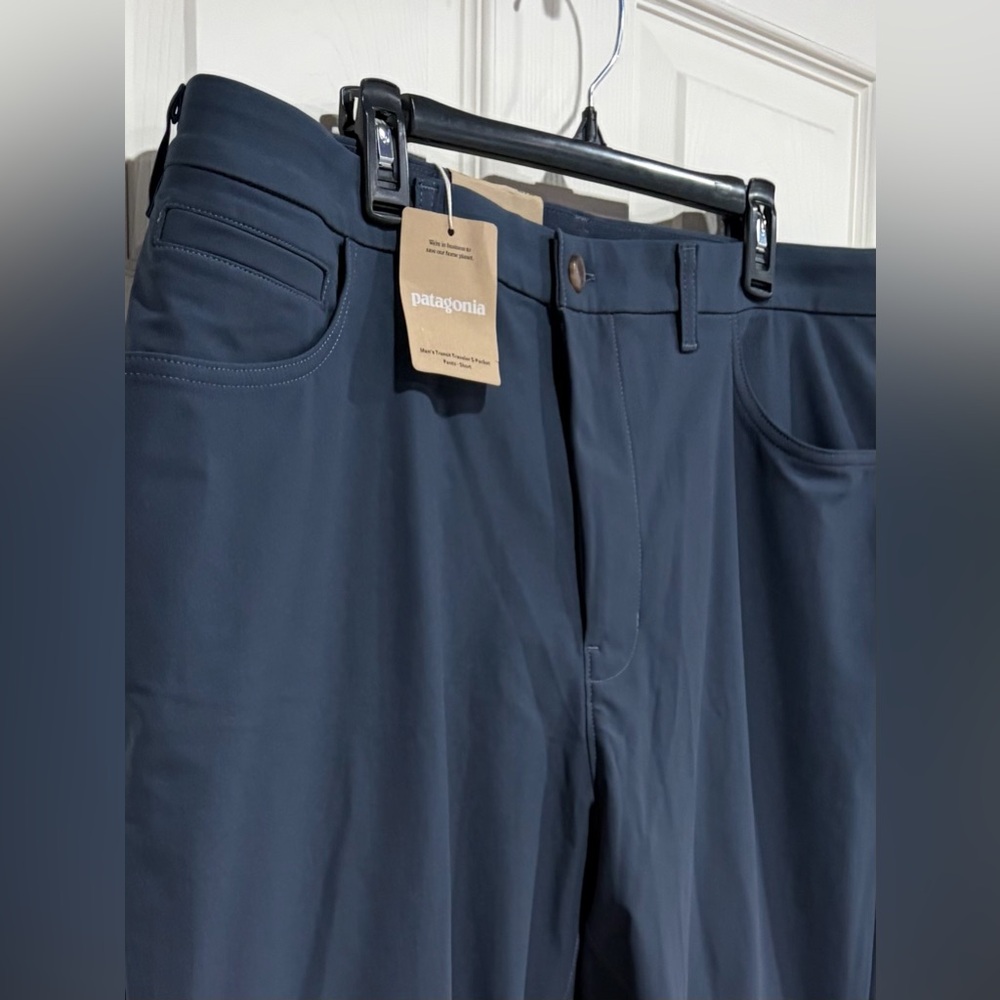 Patagonia Men's Size 40 Transit Traveler Pants Smolder Blue NWT Short Inseam - Picture 2 of 7